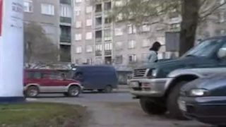 East German women flash & piss in public